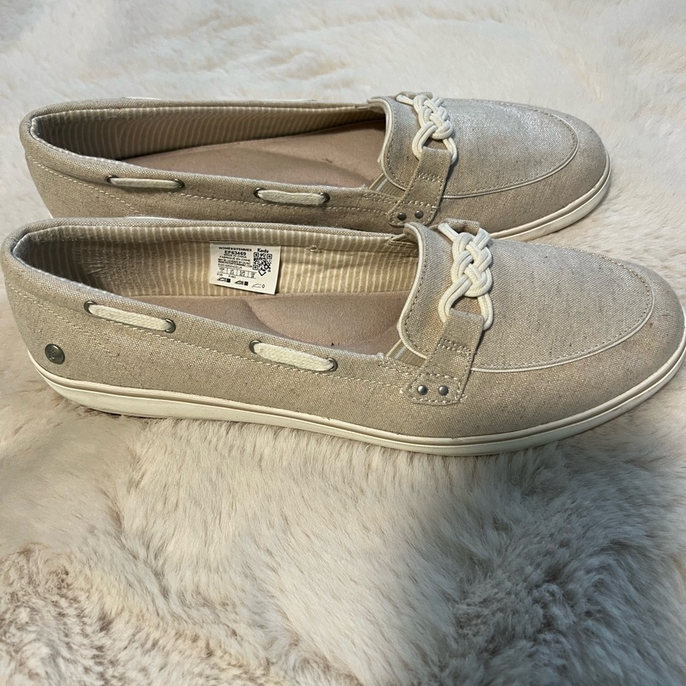 Keds Women's Beige Braided Slip-On Loafers